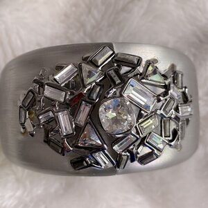 Alexis Bittar Silvertones Wide Cuff Hinged Bracelet